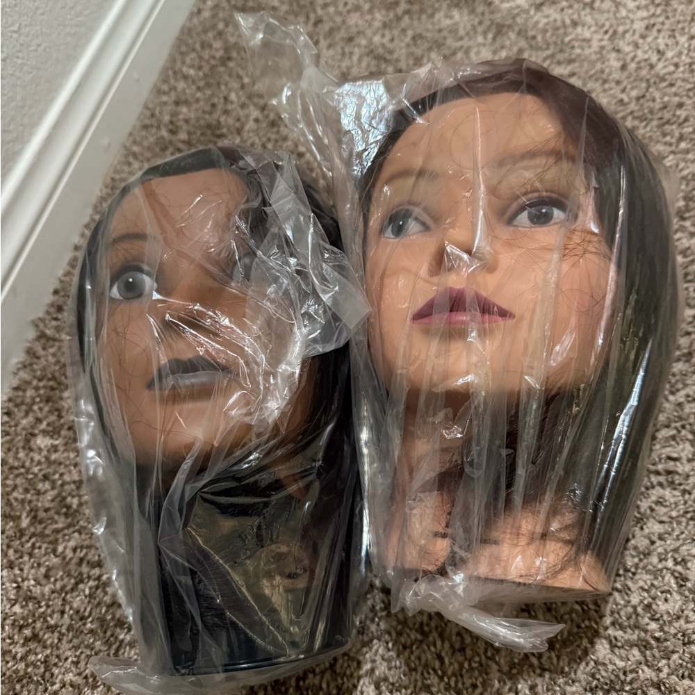 Women's Hair Mannequin Heads - Black and Brown